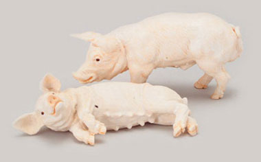 Dollhouse Miniature Pigs - Set Of 2